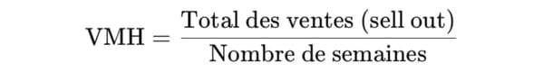 calcul ventes moyennes hebdomadaires