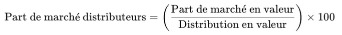 calcul part de marché distributeur