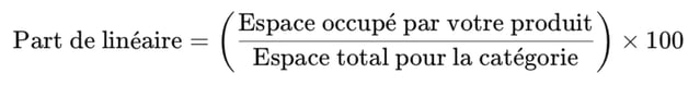 calcul part de linéaire